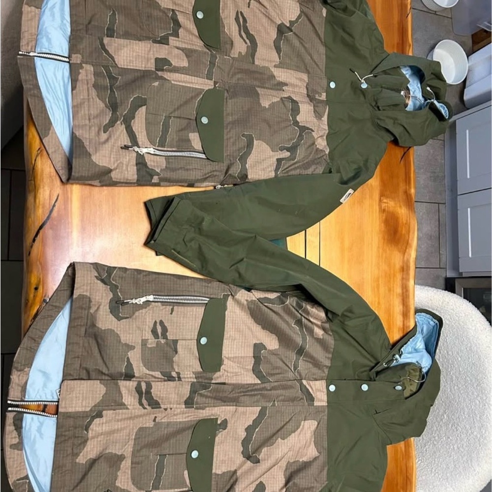 Burton Green and Brown Camo Women's Top